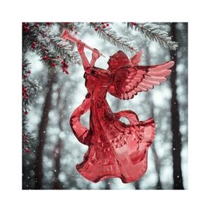 Vintage Silvestri Pink Lucite Angel Tree Topper Figurine